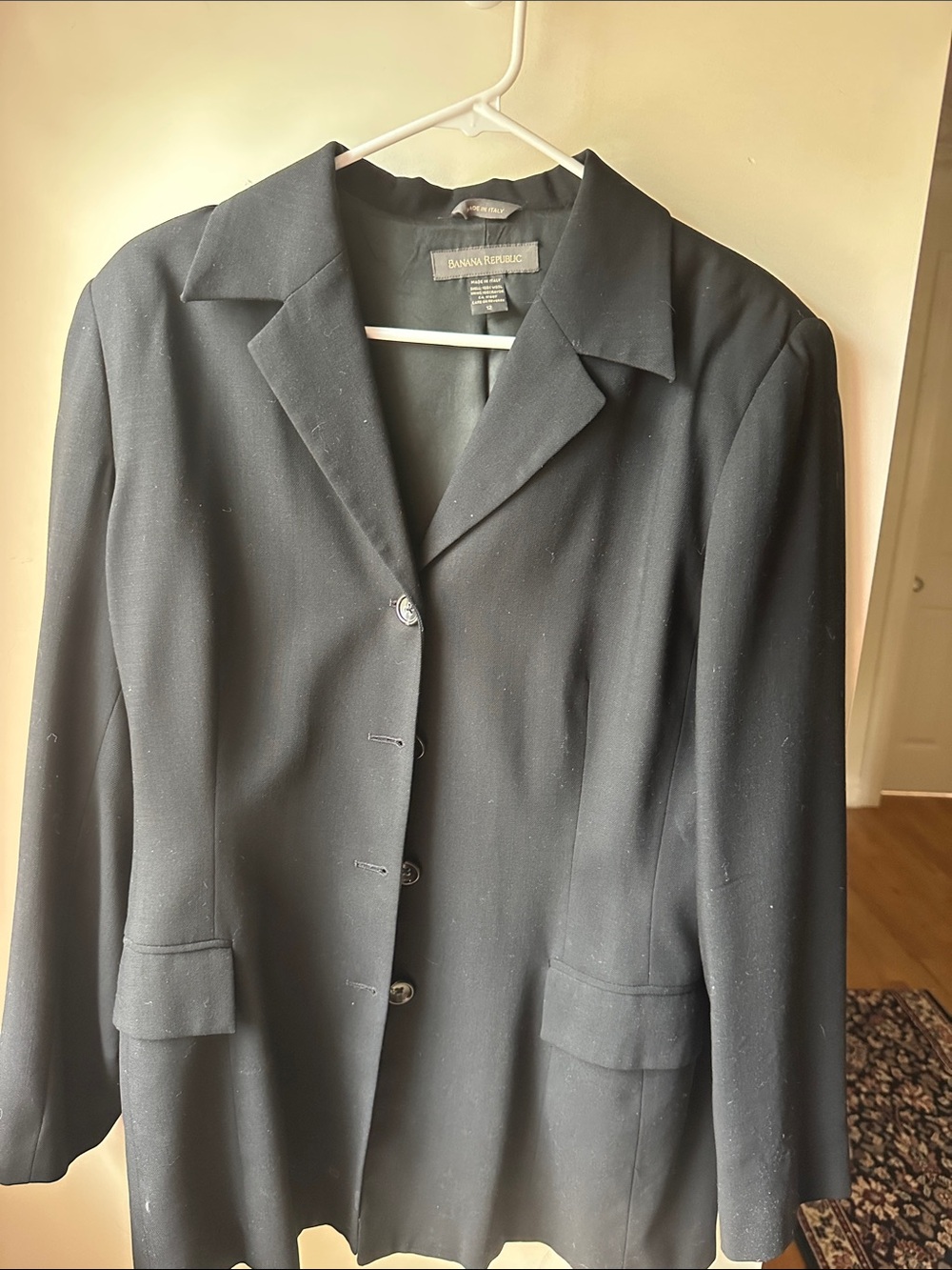 Banana Republic Women's Black Single-Breasted Blazer